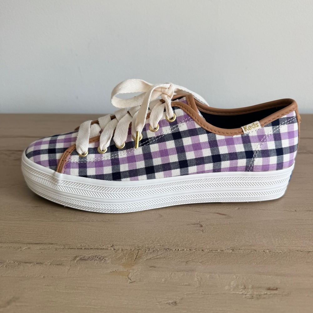 Keds x Kate Spade New York Triple Kick Platform Gingham Sneakers - Picture 3 of 13
